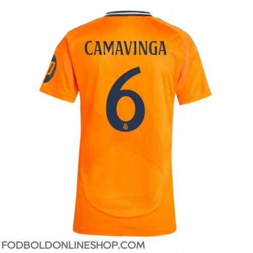 Real Madrid Eduardo Camavinga #6 Udebanetrøje Dame 2024-25 Kortærmet